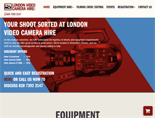 Tablet Screenshot of londonvideocamerahire.co.uk